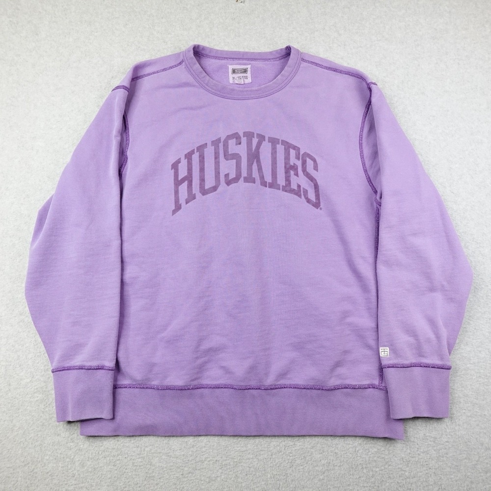 Tailgate Mens XL Lavender WA Huskies Crewneck Sweatshirt Long Sleeve Heavyweight